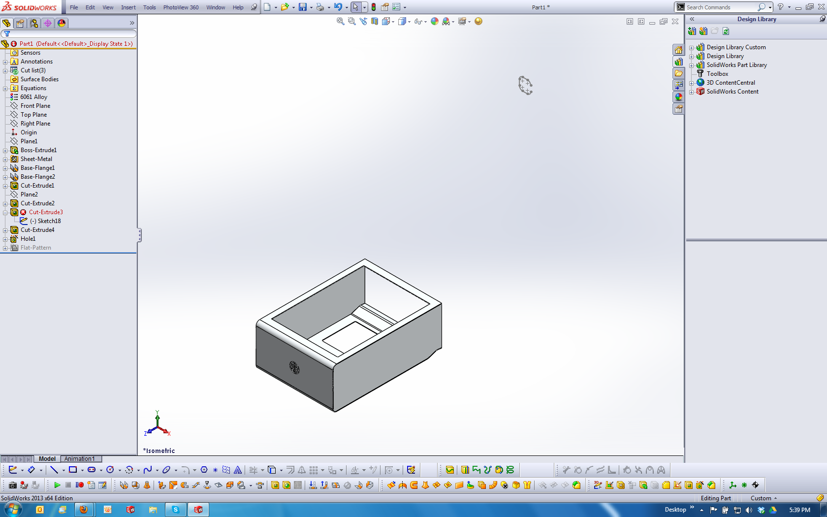 converting to sheet metal in solidworks with no fixed face